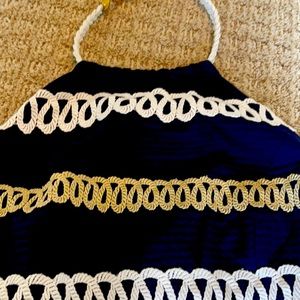 Blue embellished dress